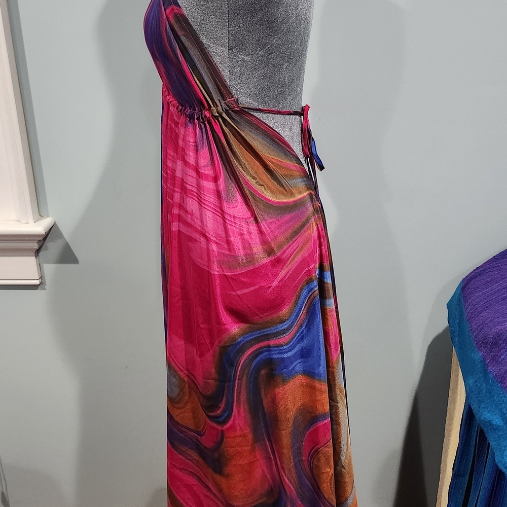 Fantasy Silk Multicolor Maxi Dress - Picture 3 of 7